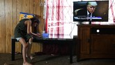 Carolina dan ibunya, Orfa, mengumpulkan niat dan memberanikan diri untuk kabur mencari kehidupan yang lebih baik di AS sejak beberapa tahun lalu. (Reuters/Loren Elliott)