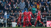 Girona kemudian berbalik unggul 2-1 atas Real Madrid melalui gol sundulan Portu pada menit ke-75. (REUTERS/Susana Vera)