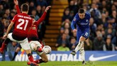 Chelsea hanya mencatatkan dua tembakan ke gawang lawan dalam laga melawan Man United. Kedua peluang itu tercipta di menit ke-11. (Action Images via Reuters/John Sibley)