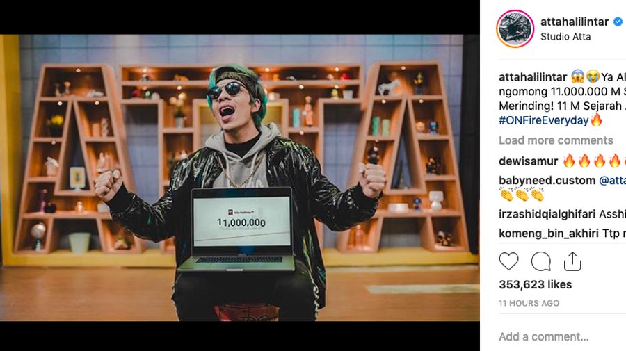 Atta punya 11 juta subscriber, artinya 1 dari 5 pengguna Youtube RI jadi pengikut Atta Halilintar 