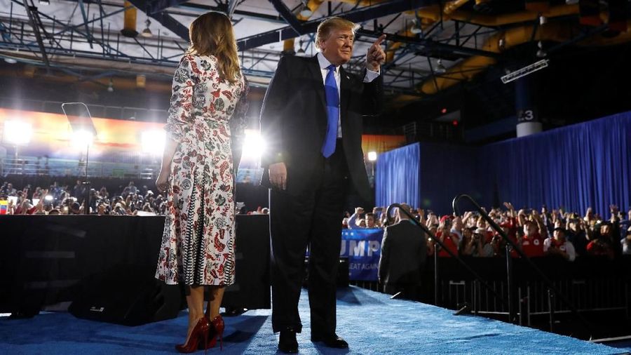 Presiden AS Donald Trump berbicara tentang krisis di Venezuela ketika berkunjung ke Florida International University di Miami