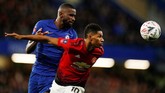 Marcus Rashford (kanan) sudah terlibat dalam 63 gol Man United di semua kompetisi sejak debut pada Februari 2016. Sampai dengan saat ini Rashford mencetak 42 gol dan memberikan 21 assist. (Action Images via Reuters/John Sibley)