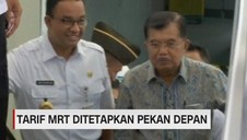 Tarif MRT Ditetapkan Pekan Depan