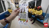 Satu rangkaian kereta MRT terdiri dari enam gerbong dengan daya tampung 1.950 penumpang. (CNNIndonesia/Safir Makki)