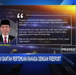 Jokowi Bantah Pertemuan Rahasia Dengan Freeport