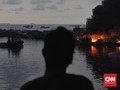 Belasan Kapal Terbakar di Indramayu