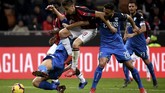 AC Milan menghadapi Empoli dalam lanjutan Liga Italia. Milan tengah dalam kondisi bagus pada beberapa pekan terakhir. (MARCO BERTORELLO / AFP)
