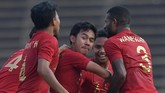 Timnas Indonesia U-22 memastikan kemenangan lewat gol tendangan bebas gelandang Muhamad Luthfi Kamal Baharsjah pada menit ke-70. (ANTARA FOTO/Nyoman Budhiana)