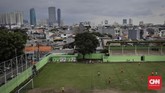 Di kawasan Petojo inilah MH Thamrin turut membantu pembangunan stadion bersejarah dengan sumbangan sebesar 2000 Gulden untuk membeli lahan yang kini menjadi Stadion VIJ. (CNNIndonesia/Adhi Wicaksono)