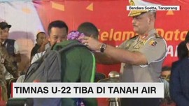 Timnas U-22 Tiba di Tanah Air