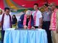Pejabat ESDM Resmikan Tribun Sepak Bola di Halmahera Timur