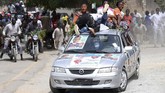 Buhari yang berasal dari Partai Kongres Progresif (APC) mendulang sebanyak 15.191.847 suara atau 56 persen. (REUTERS/Sani Maikatanga)