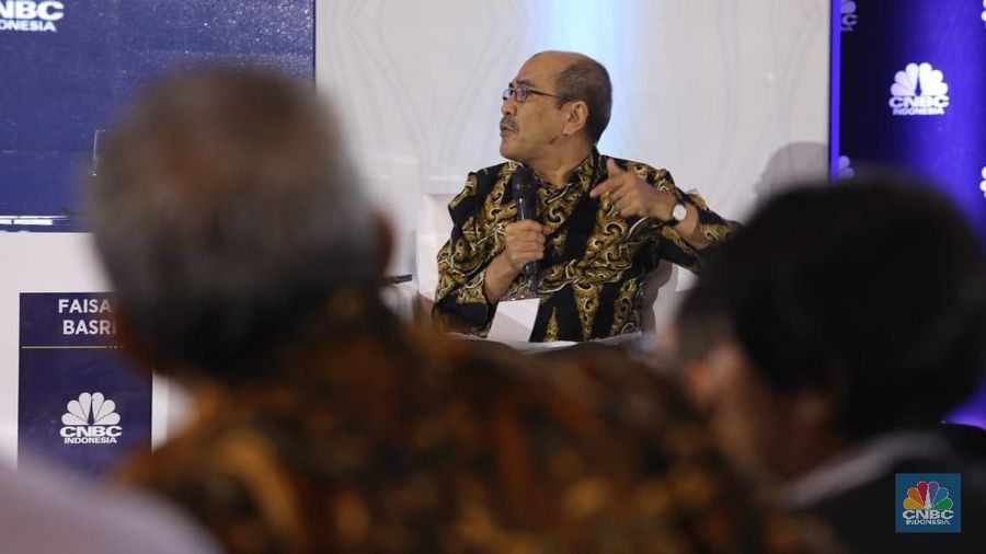 Ekonom senior, Faisal Basri saat berdiskusi dalam acara CNBC Indonesia Economic Outlook 2019. (CNBC Indonesia/Muhammad Sabki)