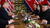 Trump menyatakan pertemuannya dengan Kim Jong-un hari ini diakhiri dengan suasana