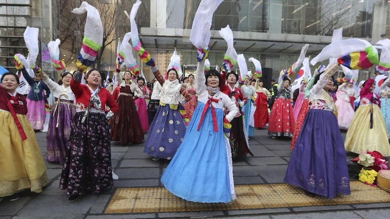 Korea Selatan memperingati 1 Abad Gerakan Kemerdekaan Pertama yang melawan penguasa kolonial Jepang di Seoul, Korea Selatan.