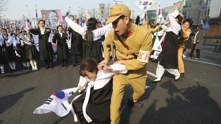 Korea Selatan memperingati 1 Abad Gerakan Kemerdekaan Pertama yang melawan penguasa kolonial Jepang di Seoul, Korea Selatan.