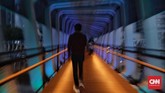 JPO ini dibangun dengan sistem artistik yang dilengkapi lampu LED dan lampu sorot. (CNN Indonesia/Adhi Wicaksono).