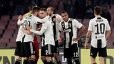 Juventus menutup pertandingan dengan kemenangan 2-1 atas Napoli. (REUTERS/Ciro De Luca)