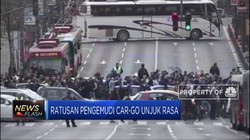 Ratusan Pengemudi Car-Go Unjuk Rasa