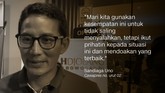 Calon wakil presiden Sandiaga Uno.