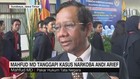 Mahfud MD Tanggapi Kasus Narkoba Andi Arief