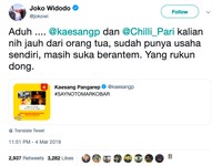 Saat Jokowi, Kaesang, dan Gibran Berbalas Cuitan di Twitter