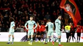 Ini kekalahan kedua bagi Arsenal di Liga Europa 2018/2019. Di babak sebelumnya Arsenal kalah 0-1 dari BATE Borisov. (REUTERS/Stephane Mahe)
