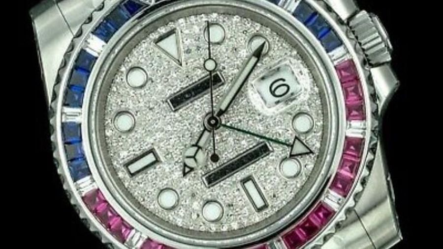 Rolex GMT Master II with Diamond Ruby Sapire