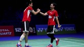 Mohammad Ahsan/Hendra Setiawan untuk kali kedua melaju ke final All England setelah 2014. Di tahun ini Ahsan/Hendra berpeluang mengulang catatan manis di 2014 ketika menjadi juara usai mengalahkan pasangan Jepang. (Action Images via Reuters/Andrew Boyers)