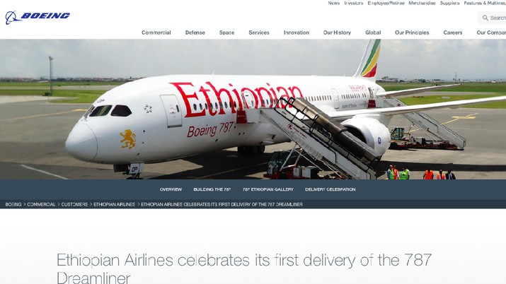 Pesawat 737-800 Jatuh Lagi, Beban Berat Buat Boeing Boeing 737-800 MAX milik Ethiopian Airlines jatuh.