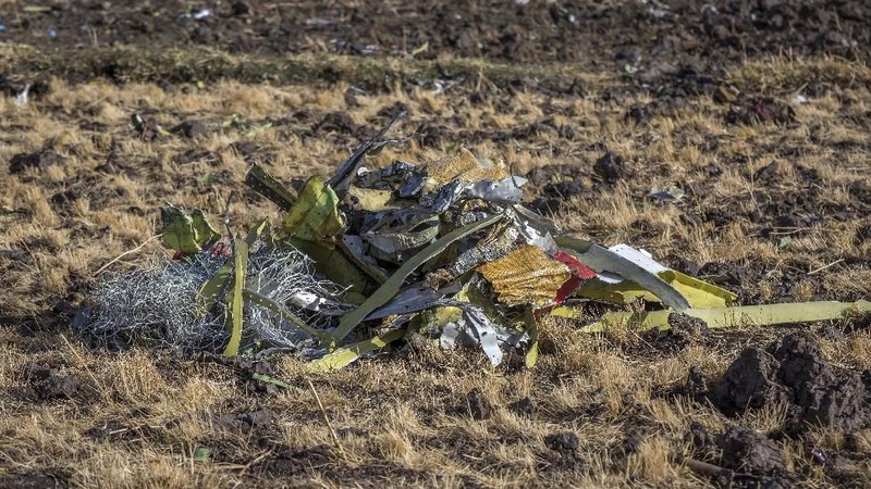 Pesawat Boeing 737 MAX 8 milik Ethiopian Airlines jatuh tak lama setelah lepas landas saat sedang terbang menuju Nairobi, ibu kota Kenya, Minggu (10/3).