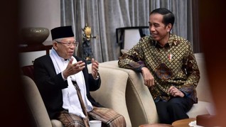 Ma'ruf Amin Bertemu Jokowi di Istana