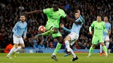 Man City mendapat jatah sebagai tuan rumah pada leg kedua babak 16 besar setelah bermain tandang pada laga pertama 20 Februari 2018 di Jerman. (REUTERS/Andrew Yates)