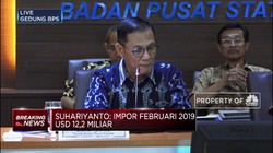 Impor Februari USD 12,2 Miliar