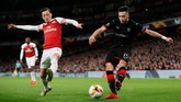 Rennes berupaya merespons setelah tertinggal 0-2 dari Arsenal ketika laga baru berjalan 15 menit. (REUTERS/David Klein)