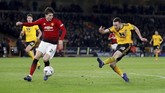 Penderitaan Man United bertambah setelah Diogo Jota menggandakan keunggulan Wolves 2-0. (Reuters/Carl Recine