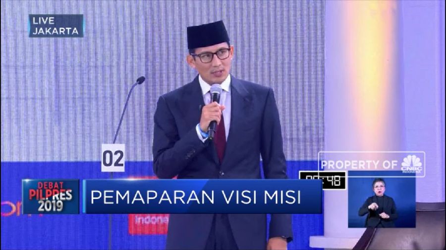Calon Wakil Presiden (Cawapres) 02 Sandiaga Uno menjanjikan akan menyelesaikan masalah BPJS Kesehatan dalam 200 hari pertama kepemimpinannya
