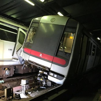 Babak Belur Kereta MTR Hong Kong Saat Uji Coba Sistem Sinyal