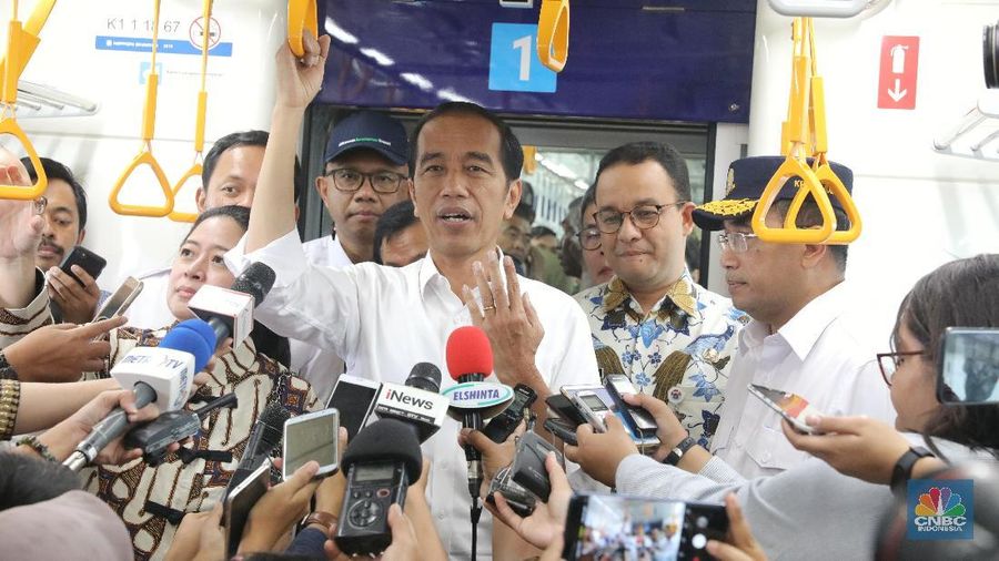 Presiden Joko Widodo dijadwalkan meresmikan Moda Raya Terpadu (MRT) Jakarta pagi ini, Minggu (24/3/2019).