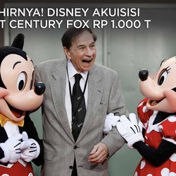 Disney Rogoh Rp 1.000 T Demi Akuisisi 21st Century Fox