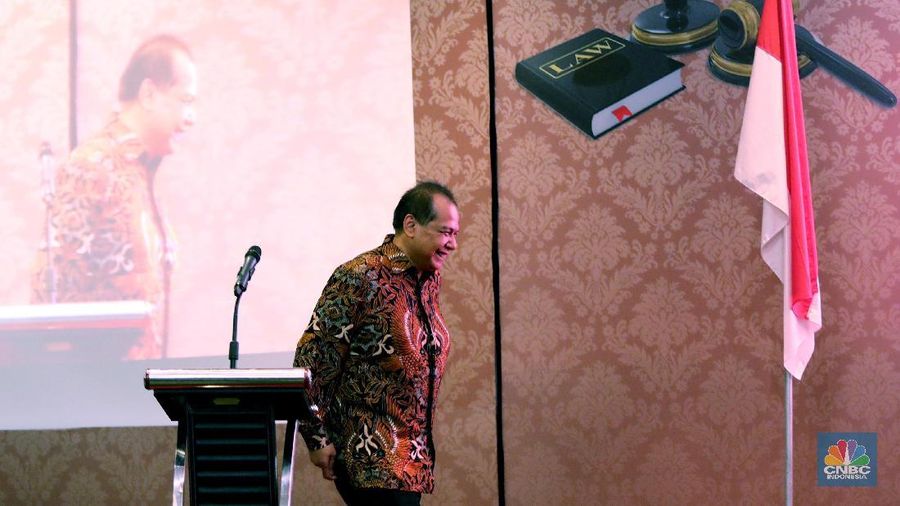 CEO CT Corp Chairul Tanjung dalam acara IKAHI, Jakarta. (CNBC Indonesia/Muhammad Sabki)