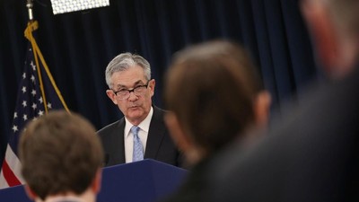 U.S. Federal Reserve Chairman Jerome Powell holds a news conference following the two-day Federal Open Market Committee (FOMC) policy meeting in Washington, U.S., March 20, 2019. REUTERS/Jonathan Ernst