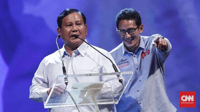 Prabowo dan Sandi Disebut Kampanye Bareng Hanya di Empat Kota