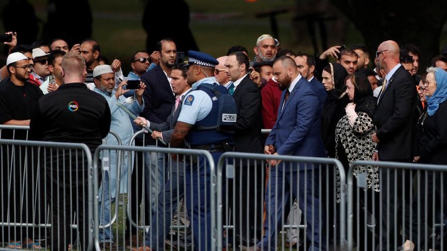 Perdana Menteri Selandia Baru Jacinda Ardern menghadiri prosesi pemakaman dari korban meninggal penembakan jamaah Masjid Al-Noor.
