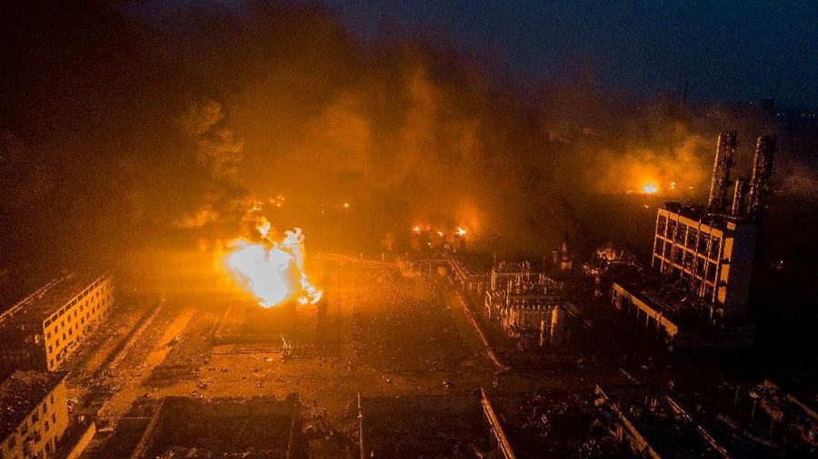 Korban tewas dalam ledakan di sebuah pabrik kimia di Cina bagian timur telah meningkat menjadi 47 Orang
