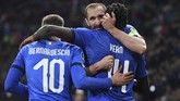 Timnas Italia meraup tiga poin perdana di grup J. Laga Italia berikutnya adalah menghadapi Liechtenstein. (REUTERS/Jennifer Lorenzini)