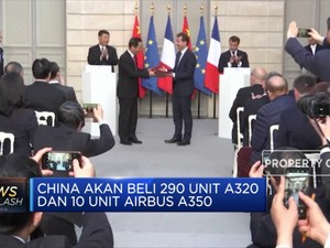 Airbus-China Sepakati Penjualan Ratusan Pesawat