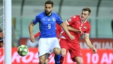Gol keenam timnas Italia dicetak Leonardo Pavoletti pada menit ke-79. Ini adalah penampilan sekaligus gol debut penyerang Cagliari itu bersama timnas Italia. REUTERS/Jennifer Lorenzini