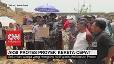 Aksi Protes Warga terkait Proyek Kereta Cepat Jakarta-Bandung