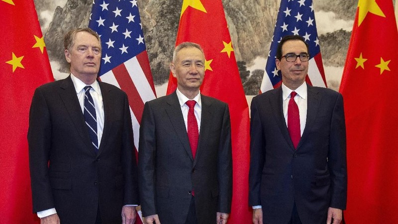 Perwakilan Dagang AS Robert Lighthizer dan Menteri Keuangan Steven Mnuchin mengadakan perundingan dengan para pejabat China.